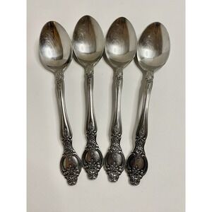 Stanley Roberts Replacement Flatware SRB199 Vintage Regal Floral 4 Teaspoons